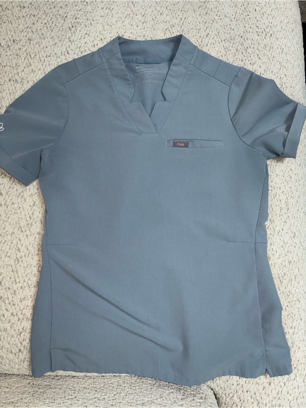 Figs Women's Scrub Top in Dusty Blue